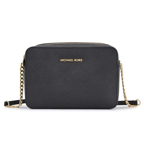 michael kors large ew crossbody bag black|Michael Kors white shoulder bag.